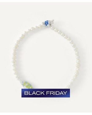 Pura Utz Beaded Fish Pearl Necklace - White