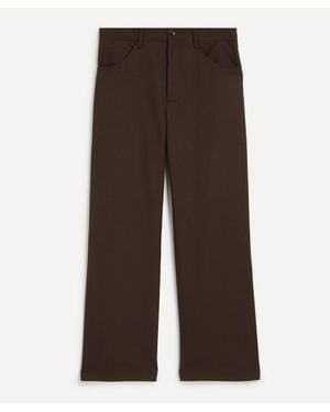 Séfr Jiro Wide-Leg Trousers - Brown
