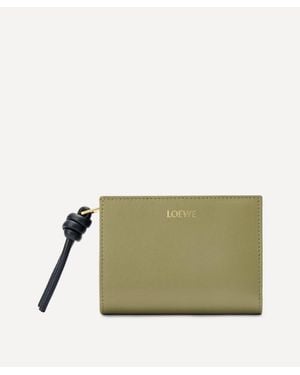 Loewe Knot Compact Wallet - Green