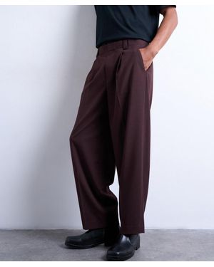 TOPMAN Relaxed Tapered Pants - Blue