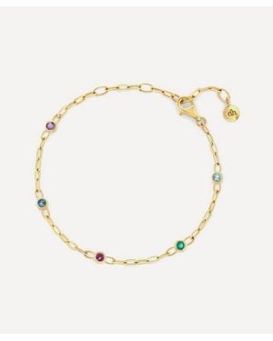 Dinny Hall 18Ct-Plated Vermeil Gemstone Paperclip Chain Bracelet - Natural