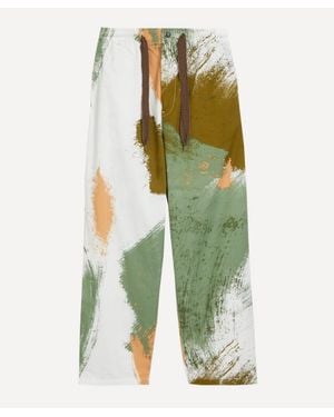 Kapital Combed Burberry Brushed Camo Easy Pants - Green