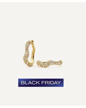 Missoma 18Ct-Plated Vermeil Molten Snow Small Hoop Earrings - Blue