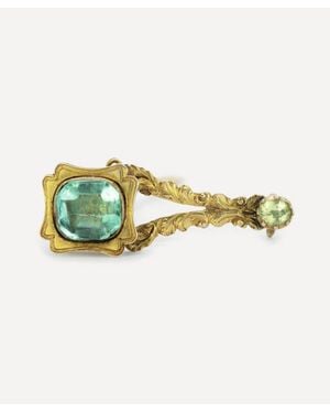 Kojis Gem Halley's Comet Brooch - Green