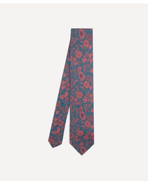 Liberty Mono Muse Silk Tie - Blue