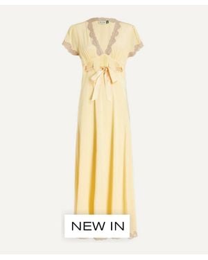 RIXO London Marlice Silk Crepe Dress - Metallic