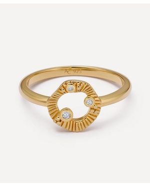Astley Clarke 18Ct-Plated Vermeil Raye Cut Out Ring - White