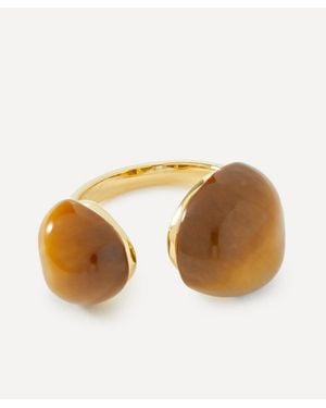 Pdpaola 18Ct-Plated Tigers Eye Gravity Ring - Metallic