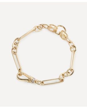Lucy Delius Jewellery 14Ct Trombone T-Bar Chain Bracelet - Metallic