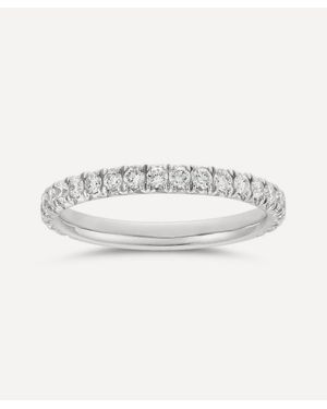 Dinny Hall 9Ct Ella Three Quarter Small Diamond Eternity Ring - White