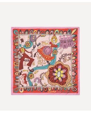 Liberty Grayson Perry For Shirley Smith 45X45 Silk Scarf - Red