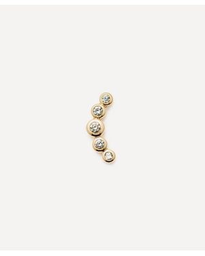Missoma 14Ct Diamond Ear Climber Flat Back Stud Earring - White