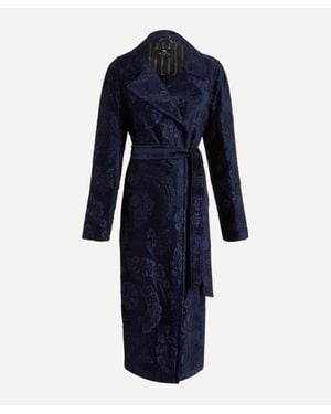 Etro Chenille Jacquard Coat - Blue