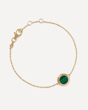 Astley Clarke 18Ct-Plated Vermeil Stilla Malachite Locket Bracelet - Natural