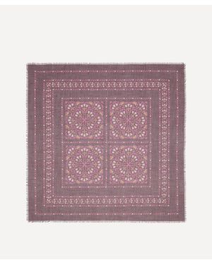 Liberty Lodden Quarter Cashmere-Silk Scarf 140 - Purple