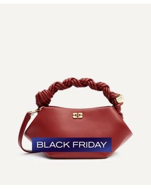 Ganni Small Bou Braided Handle Bag - Red