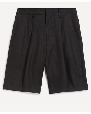 NN07 Kay Relaxed Fit Linen Shorts - Black