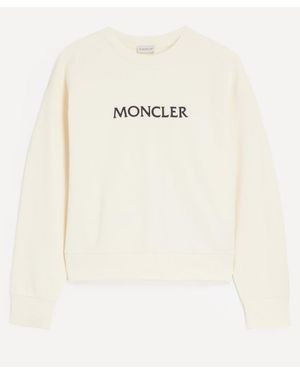 Moncler Embroidered Logo Sweatshirt - Natural