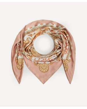 Emily Carter The Nautical Baroque 130X130 Silk Scarf - Pink
