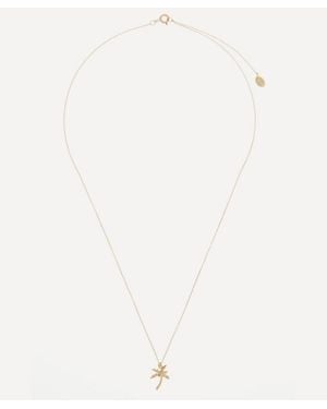 Alex Monroe 18Ct Teeny Tiny Palm Tree Pendant Necklace - White