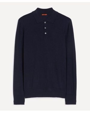 Barena Pevaron Polo-Collar Wool Sweater - Blue