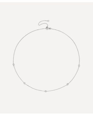 Dinny Hall 9Ct Scattered Lab Created Diamond Necklace - White