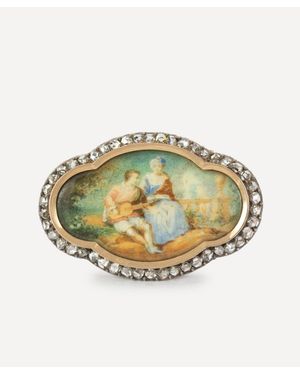 Kojis 18Ct Antique Miniature Brooch - Metallic