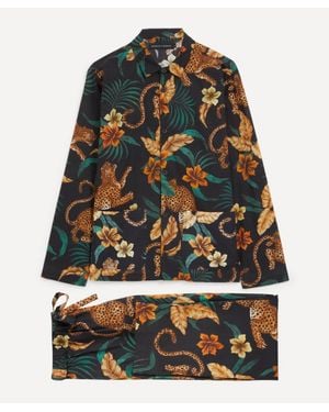Desmond & Dempsey Soleia Pocket Pyjama Set - Multicolour