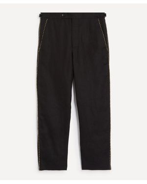 Bode Bullion Piping Pants - Black