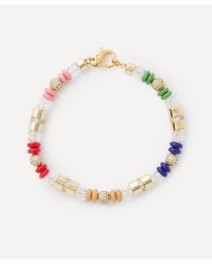 Joolz by Martha Calvo 14Ct-Plated Translucence Bead Bracelet - Metallic