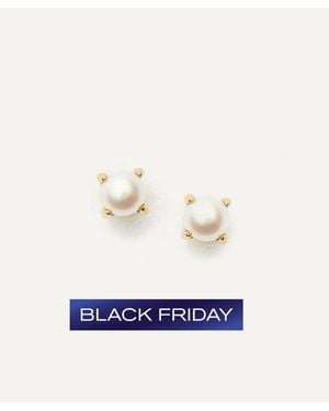 Missoma 14Ct Fine Pearl Stud Earrings - White