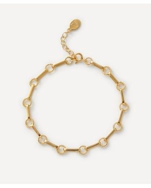 V By Laura Vann 18Ct-Plated Vermeil Twisted Link Vintage Chain Bracelet - Metallic