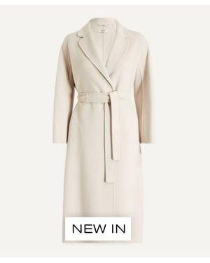 Max Mara Esturia Wool Broadcloth Midi Coat - Natural