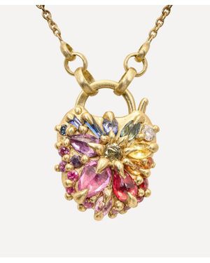 Polly Wales 18Ct Petite Coeur De Fantasisie Padlock Pendant Necklace - White