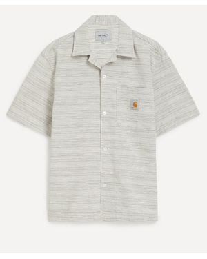 Carhartt Short-Sleeve Jacquard Stripe Gellar Shirt - White