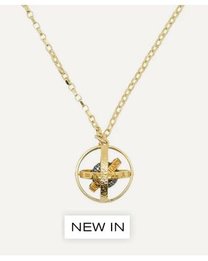 Kirstie Le Marque Plated Diamond Orb Pendant Necklace - Metallic