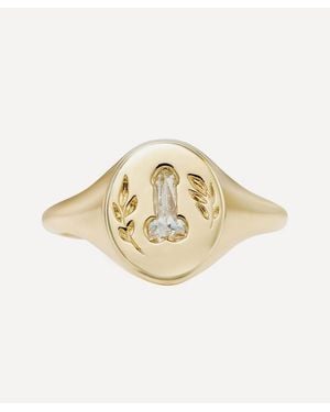 ARTEMER 18Ct Statement Signet Ring - Metallic