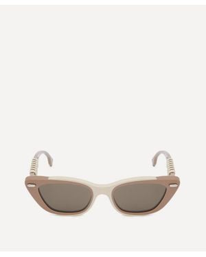 Fendi Two-Tone Cat-Eye Acetate Sunglasses - Natural