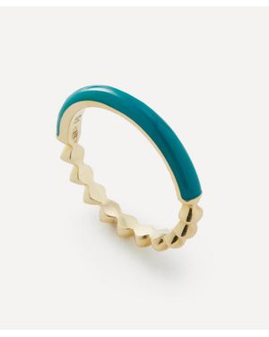 Liberty 9Ct Eclipse Petrol Enamel Band Ring - Blue