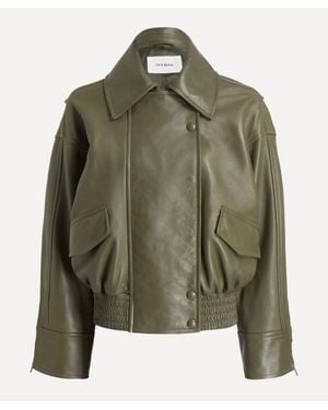 IVY & OAK Laila Leather Jacket - Green