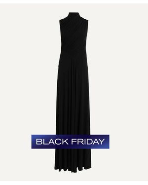 Alberta Ferretti Ruched Maxi Dress - Blue