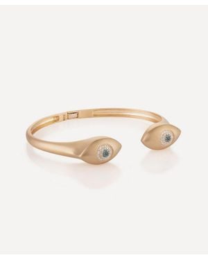 Nada Ghazal 18Ct Healing Eye Marquise Bangle - Natural