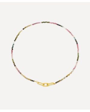 Rachel Jackson 22Ct-Plated Watermelon Gemstone Necklace - Blue