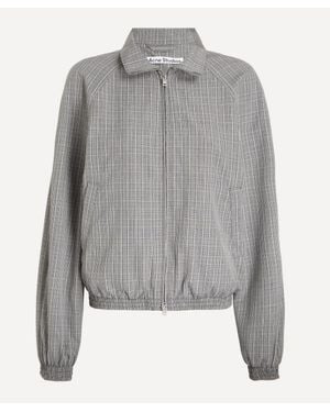 Acne Studios Technical Check Jacket - Gray