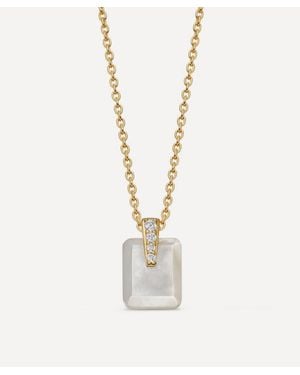 Astley Clarke Deco Mother Of Pearl Pendant Necklace - White
