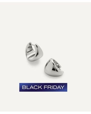 Monica Vinader Sterling Tapered Small Hoop Earrings - Blue