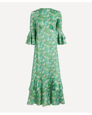 Liberty Silk Gala Maxi Dress - Green