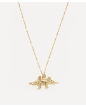 Alex Monroe Plated Stegosaurus Pendant Necklace - Metallic