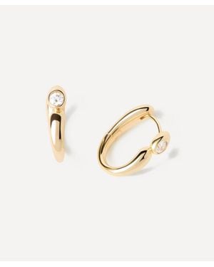 Pdpaola 18Ct-Plated Becca Hoop Earrings - Natural