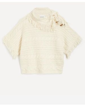 Isabel Marant Blanche Cable-Knit Jumper - White